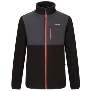 Hanorac funcțional bărbați Regatta Morran WR fleece negru/portocaliu Blk(BurntHn)