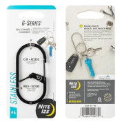 Carbinieră auxiliară Nite Ize G-series #2 negru Černá