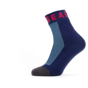 Șosete impermeabile SealSkinz Mautby albastru/roșu