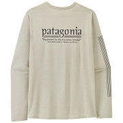 Tricou bărbați Patagonia M's L/S Cap Cool Daily Shirt - Hut Tripper alb Dyno White