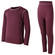 Set funcțional copii Dare 2b Pow II Baselayer Set Huckleberry roșu închis Huckleberry