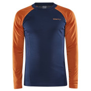 Tricou funcțional bărbați Craft Core Warm Baselayer Ls albastru/portocaliu