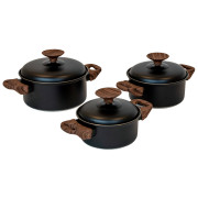 Set vase Bo-Camp Stewart 3 pcs negru/maro Black