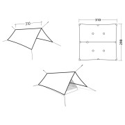 Prelata Robens Vestis 3.10 x 2.92 Duo tarp UL