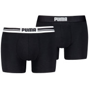 Boxeri bărbați Puma Everyday Placed Logo Boxer 2P negru Black