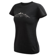 Tricou funcțional femei Sensor Merino Cordura Peak negru černá