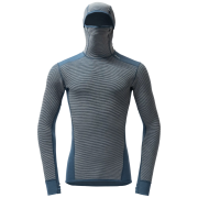 Hanorac funcțional bărbați Devold Reverso Merino Hoodie Man albastru Griffin