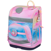 Ghiozdan clase primare Baagl Zippy Plus roz Rainbow Unicorn
