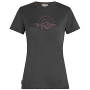 Tricou funcțional femei Icebreaker W Mer 150 Tech Lite SS Tee Sunrise Sumit gri/roz Obsidian