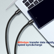 Cablul de încărcare și de date Swissten Textile USB-C / USB-C 1,2 m