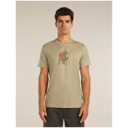 Tricou funcțional bărbați Icebreaker Merino 150 Tech Lite SS Tee Bear Catch bej FLAGSTONE