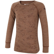 Tricou copii Zulu Merino Woody 160 Long maro brown