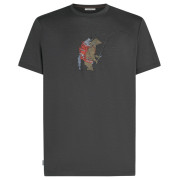 Tricou bărbați Icebreaker Men Merino 150 Tech Lite SS Tee Bear Catch gri închis Obsidian