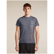 Tricou funcțional bărbați Icebreaker Merino Blend 125 Cool-Lite™ Sphere SS Tee IB Vertical gri MIDNIGHT HTHR