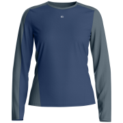 Tricou funcțional femei Ortovox 120 Cool Tec Fast Upward Ls W albastru/gri Blue Nunatak