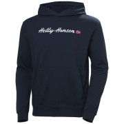 Hanorac bărbați Helly Hansen Core Graphic Sweat Hoodie albastru închis Navy