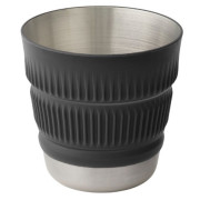 Cană pliantă Sea to Summit Detour Stainless Steel Collapsible Mug gri Beluga Black