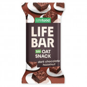 Baton Lifefood Lifebar Oat Snack čokoládový s lískovými oříšky BIO 40 g