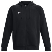 Hanorac bărbați Under Armour Rival Fleece FZ Hoodie negru Black / / White