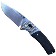 Briceag Dachs Knives Charon Baby negru/argintiu Stonewash