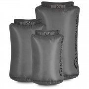 Sac rezistent la apă LifeVenture Ultralight Dry Bag Multipack (5L, 10L, 25L) gri