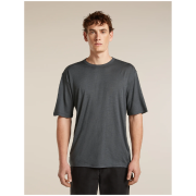 Tricou funcțional bărbați Icebreaker Merino 150 Tech Lite SS Relaxed Tee gri închis OBSIDIAN