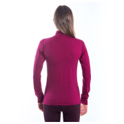 Tricou funcțional femei Sensor Merino Active guler înalt, fermoar