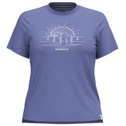 Tricou femei Smartwool Mountain Sol Short Sleeve Graphic Tee albastru nightfall blue