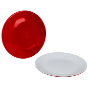 Farfurie Bo-Camp Breakfast plate melamine 2-tone roșu Red/White