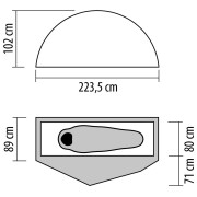 Cort ultra ușor NEMO Equipment Dragonfly OSMO Bikepack 1P