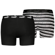 Boxeri bărbați Puma Elements Striped Boxers 2P