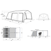 Cort de familie - 6 persoane Outwell Iowa 6 Air
