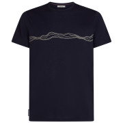 Tricou bărbați Icebreaker Men Merino 150 Tech Lite SS Tee Mountain Pulse albastru închis Midnight Navy