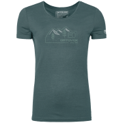 Tricou femei Ortovox 150 Cool Vintage Badge T-shirt gri închis Dark Arctic Grey