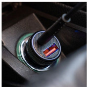 Adaptor Swissten Mini Car Charger USB-C PD + USB-A, 20W + cabel USB-C / USB-C, 1 m