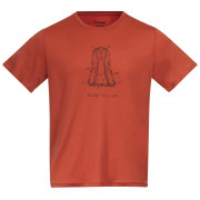 Tricou bărbați Bergans Graphic Wool Tee roșu