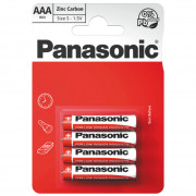 Baterie Panasonic Zinc AAA/4 alb/roșu