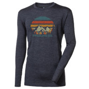 Tricou funcțional bărbați Progress Loki "Landscape" gri šedý melír