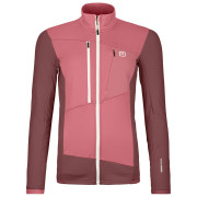 Hanorac funcțional de damă Ortovox Fleece Grid Jacket W roz mountain rose