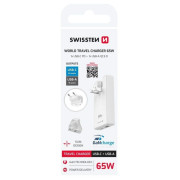 Adaptor Swissten World Travel Charger 65W GaN USB-C + USB-A