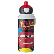 Sticlă copii Mepal Campus 400 ml Cars Go alb/roșu