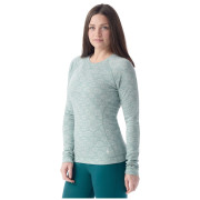 Tricou funcțional femei Smartwool W Classic Thermal Merino BL Crew Boxed verde deschis arctic green digi snow