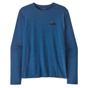 Tricou bărbați Patagonia M's L/S Cap Cool Daily Graphic Shirt albastru '73 Skyline: Clement Blue X-Dye