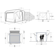 Cort frontal Outwell Cross PowerAir