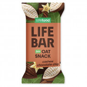 Baton Lifefood Lifebar Oat Snack s kousky čokolády a kešu BIO 40 g