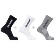 Șosete Salomon Everyday Lite Crew 3-Pack negru/gri White / Black / Frost Gray