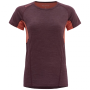 Tricou funcțional femei Devold Running Merino 130 T-Shirt Wmn violet