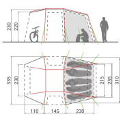 Cort frontal Vaude Drive Van XT 5P