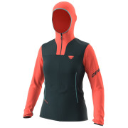 Hanorac funcțional de damă Dynafit Traverse Ptc Hooded Jacket W negru/portocaliu 1841 - hot coral/3010