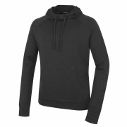 Hanorac bărbați MOOA Merino Hoodie negru black melange